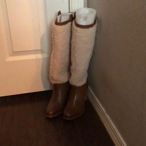 Ugg Heeled Shearling Dress Boots